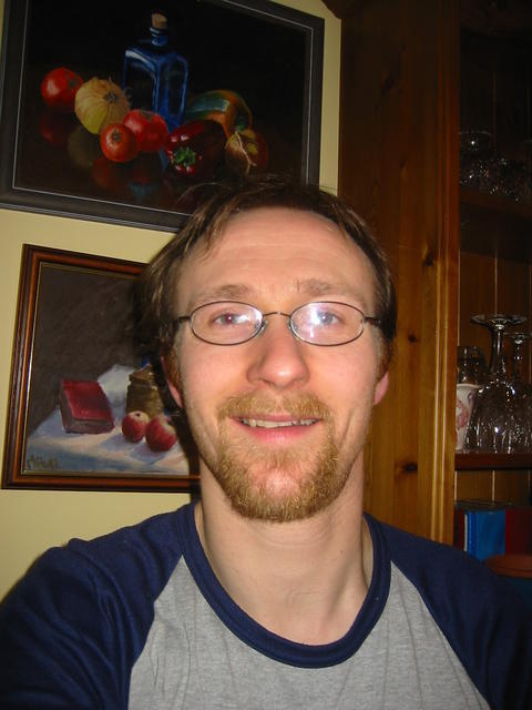 bob, experimenting (unsuccessfully) with beard