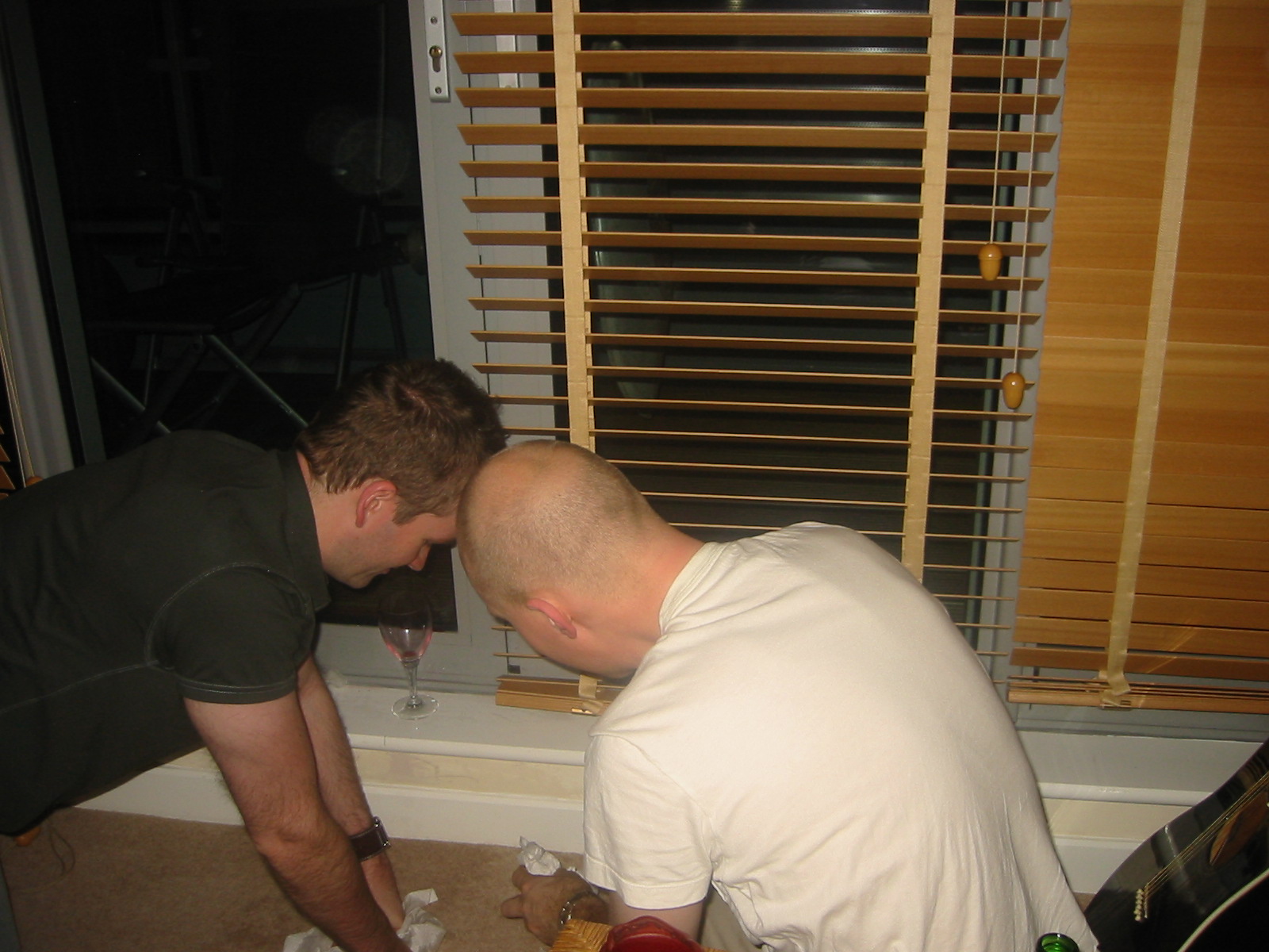 Had to happen...wine-on-carpet. Salt + vodka cure