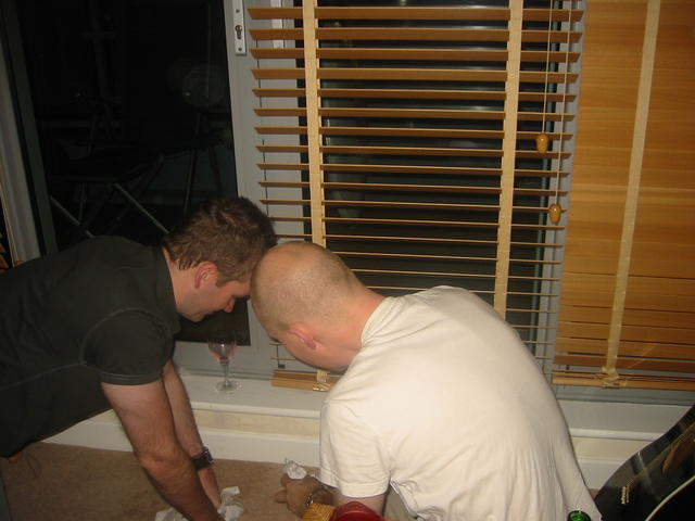 Had to happen...wine-on-carpet. Salt + vodka cure