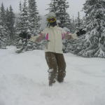 almost too much snow to handle on the flat