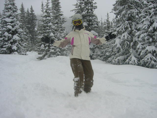 almost too much snow to handle on the flat