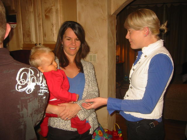 max is given the hand-around treatment