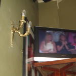 Trying to get a shot of the footy but get the WAGs instead