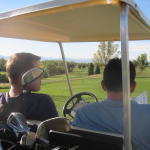 riding around in 15 mph buggies...