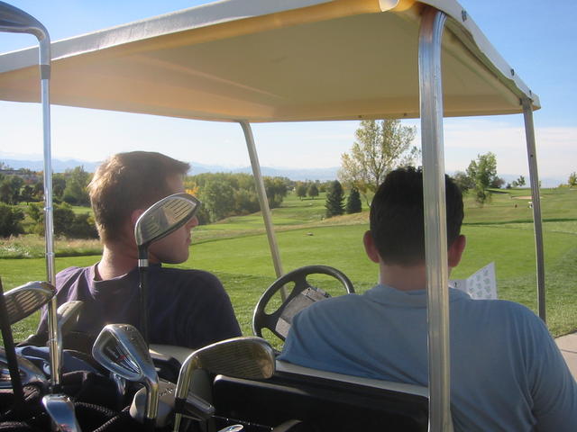 riding around in 15 mph buggies...