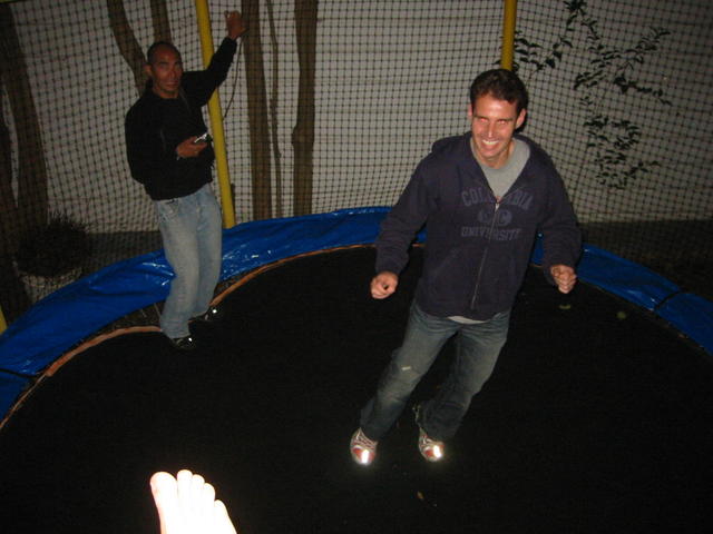 trampolening at josh bbq