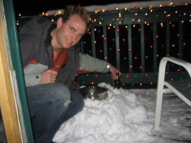 cooling the wort on the frisco -30C deck