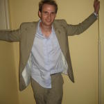 trousers ripped, redbull on jacket...