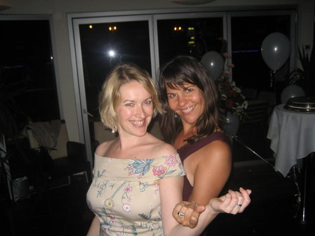 alicia and a very non-suntanned kt